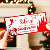 Disneyland Surprise Foil Ticket | Personalised Ticket - disneyland foil ticket, personalised disneyland foil, flat