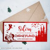 Disneyland Surprise Foil Ticket | Personalised Ticket - disneyland foil ticket, personalised disneyland foil, flat