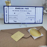 Holiday Reveal Custom Scratch-Off Boarding Pass - Foil Ticket