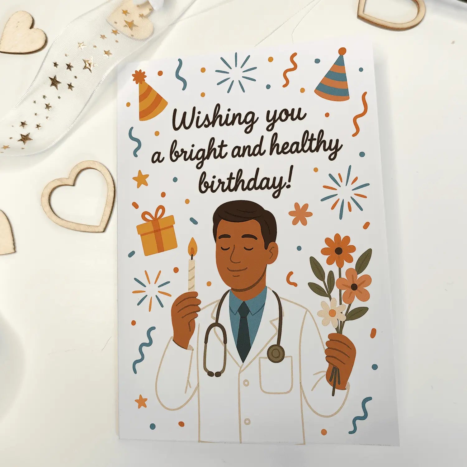 Doctor Happy Birthday Card – Male Medical Greeting - Greeting Card