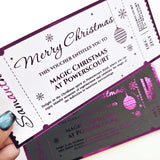 Personalised Christmas Foil Ticket Gift Voucher - Foil Ticket