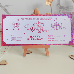 Personalized Foil Romantic Dinner Date Ticket