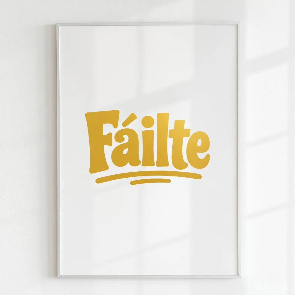 Handmade - Print - Fáilte Irish Print – Welcome Minimal Wall Art Ireland