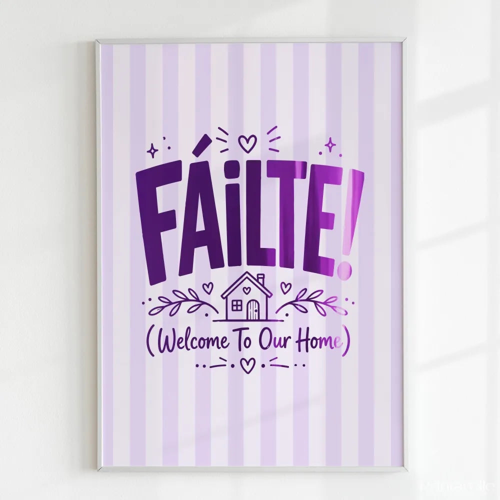 Handmade - Print - Fáilte Welcome to Our Home Irish Print | Ireland