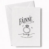 Handmade - Greeting Card - Irish Language Ring Wedding Card – Fáinne | Ireland