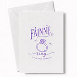 Handmade - Greeting Card - Irish Language Ring Wedding Card – Fáinne | Ireland