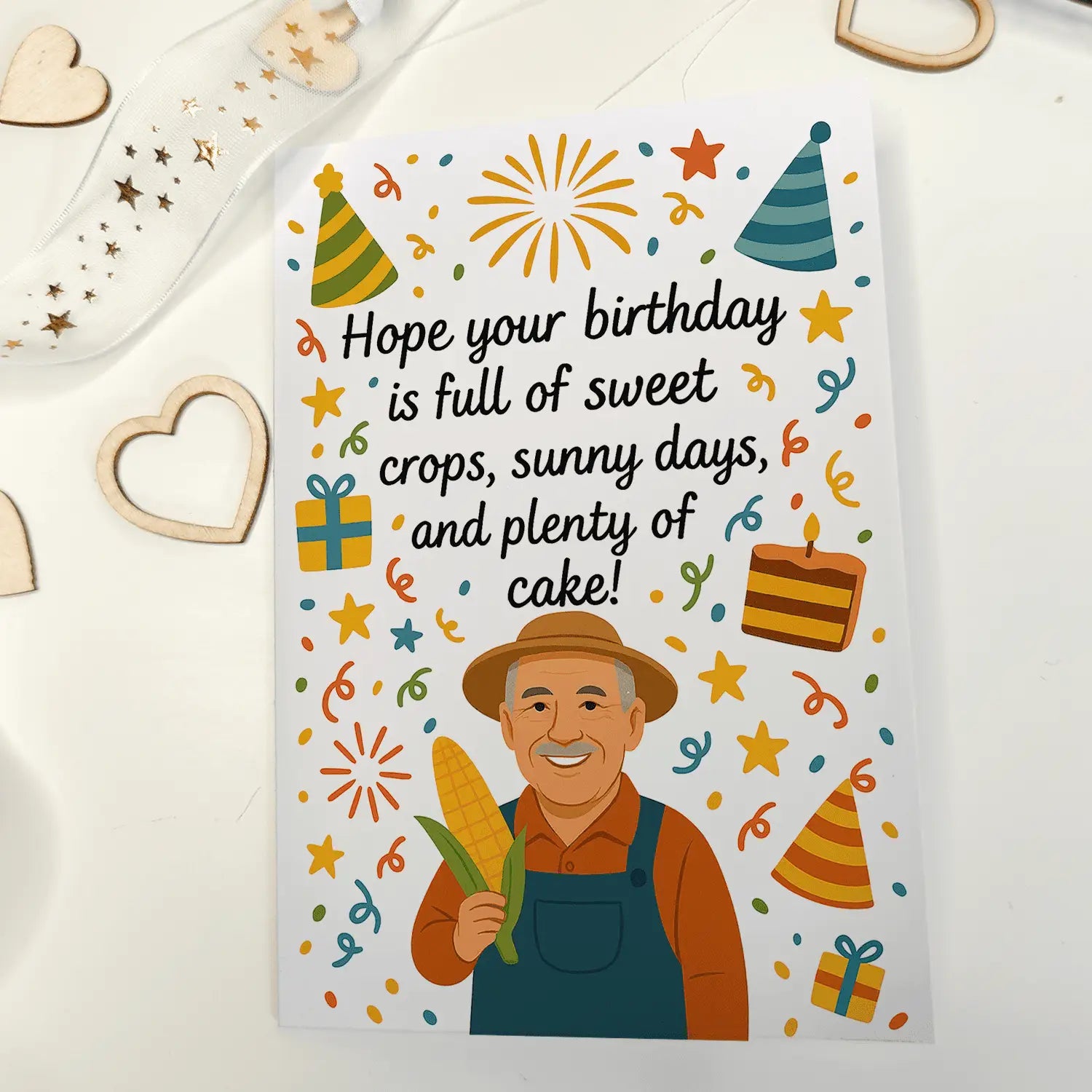 Farmer Happy Birthday Card – Country Life Theme - Greeting Card