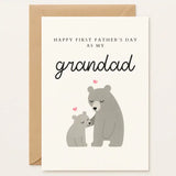 This handmade First Father’s Day card is made especially for proud new grandads. Featuring a hand-illustrated bear