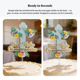 First Holy Communion Cake Topper Glitter Cross with Paper Flowers - Cake Topper - Printarelle