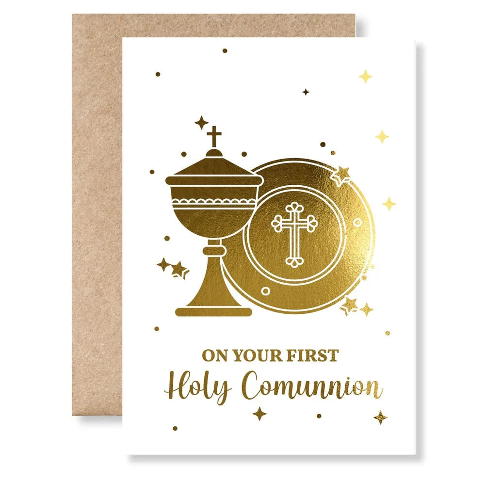 First Holy Communion Card - Foil - Greeting Card - Printarelle