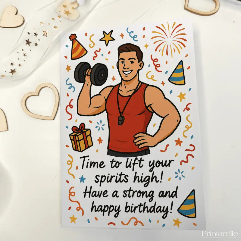 Fitness Happy Birthday Card For Gym Lovers - Greeting Card