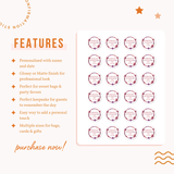 Foiled Confirmation Stickers | Personalised Party Favours - Stickers - Printarelle