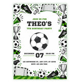 Football Birthday Party Invitation | Classic Sketch Style - birthday party, football birthday party, football birthday,