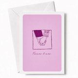 Forever & Ever | Romantic Wedding Day Card - wedding card, tender wedding card, lace sleeve, delicate ring, tender