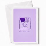 Forever & Ever | Romantic Wedding Day Card - wedding card, tender wedding card, lace sleeve, delicate ring, tender
