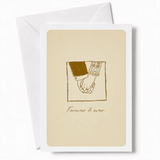 Forever & Ever | Romantic Wedding Day Card - wedding card, tender wedding card, lace sleeve, delicate ring, tender