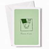 Forever & Ever | Romantic Wedding Day Card - wedding card, tender wedding card, lace sleeve, delicate ring, tender