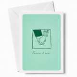 Forever & Ever | Romantic Wedding Day Card - wedding card, tender wedding card, lace sleeve, delicate ring, tender