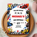 Formula Racing Car Birthday Party Invitation | F1 Style - formula racing, birthday party, formula racing car, racing