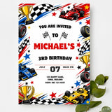Formula Racing Car Birthday Party Invitation | F1 Style - formula racing, birthday party, formula racing car, racing