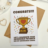 Funny Congratulations Card for Partner or Friend - Greeting Card