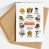 Funny Construction Worker Birthday Card - birthday card, construction worker, construction worker birthday, worker