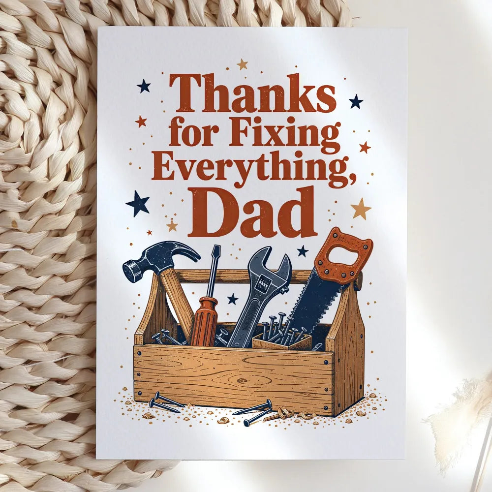 Funny Dad Card | Thanks for Fixing Everything Dad - father’s day, father’s day card, day card, happy father’s day,