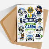 Garda Birthday Card for An Garda Siochana Woman Officer - birthday card, garda birthday card, garda birthday, irish