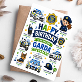 Garda Birthday Card for An Garda Siochana Woman Officer - birthday card, garda birthday card, garda birthday, irish