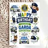 Garda Birthday Card for An Garda Siochana Woman Officer - birthday card, garda birthday card, garda birthday, irish