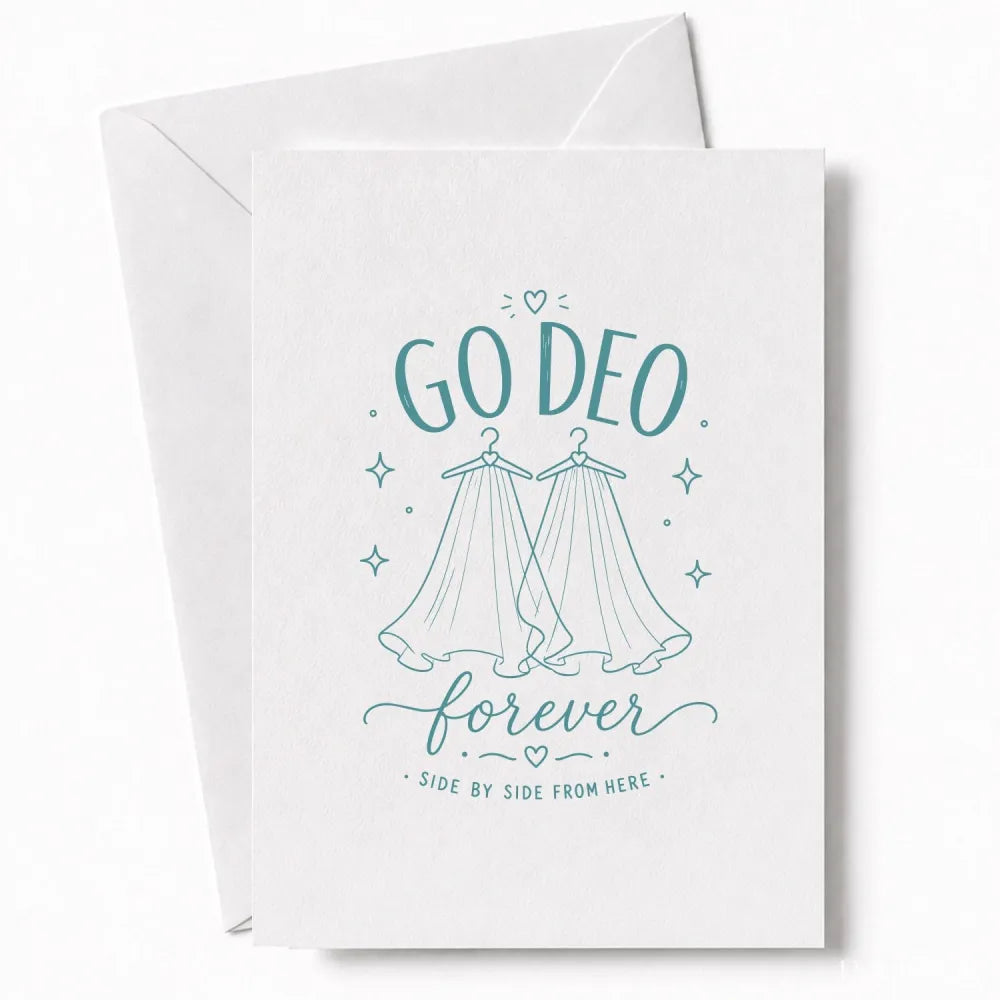 Handmade - Greeting Card - Irish Wedding Card Go Deo Forever Two Brides | Ireland