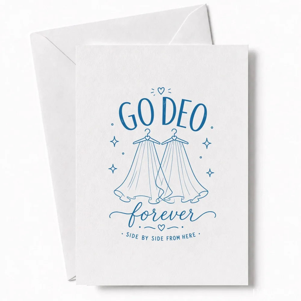 Handmade - Greeting Card - Irish Wedding Card Go Deo Forever Two Brides | Ireland