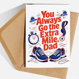 Handmade Greeting Card | Printarelle | For the dad who never does anything by halves. This bold, athletic design pairs