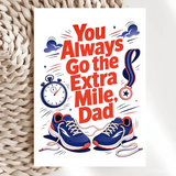 Handmade Greeting Card | Printarelle | For the dad who never does anything by halves. This bold, athletic design pairs