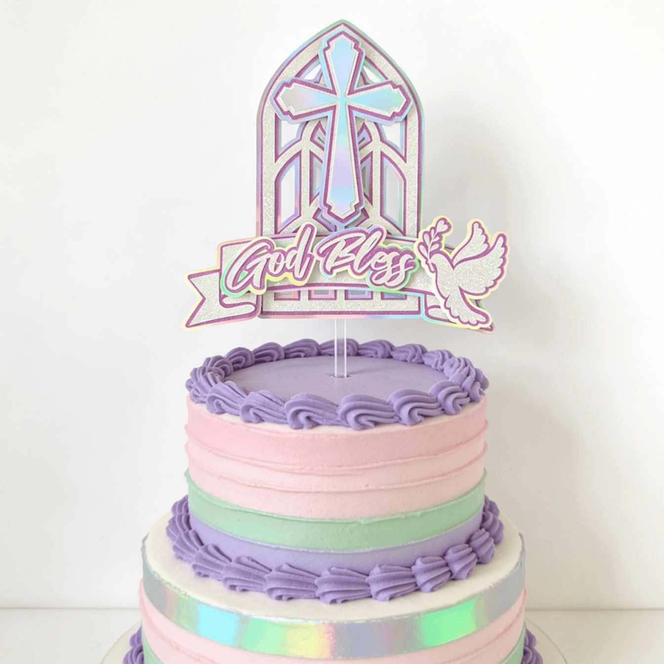 Handmade Cake Topper | Printarelle | The pink version of our most architectural topper, and it is stunning. Handcrafted