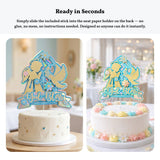 God Bless Cake Topper, Teal Holographic Glitter with Angel & Dove - Cake Topper - Printarelle