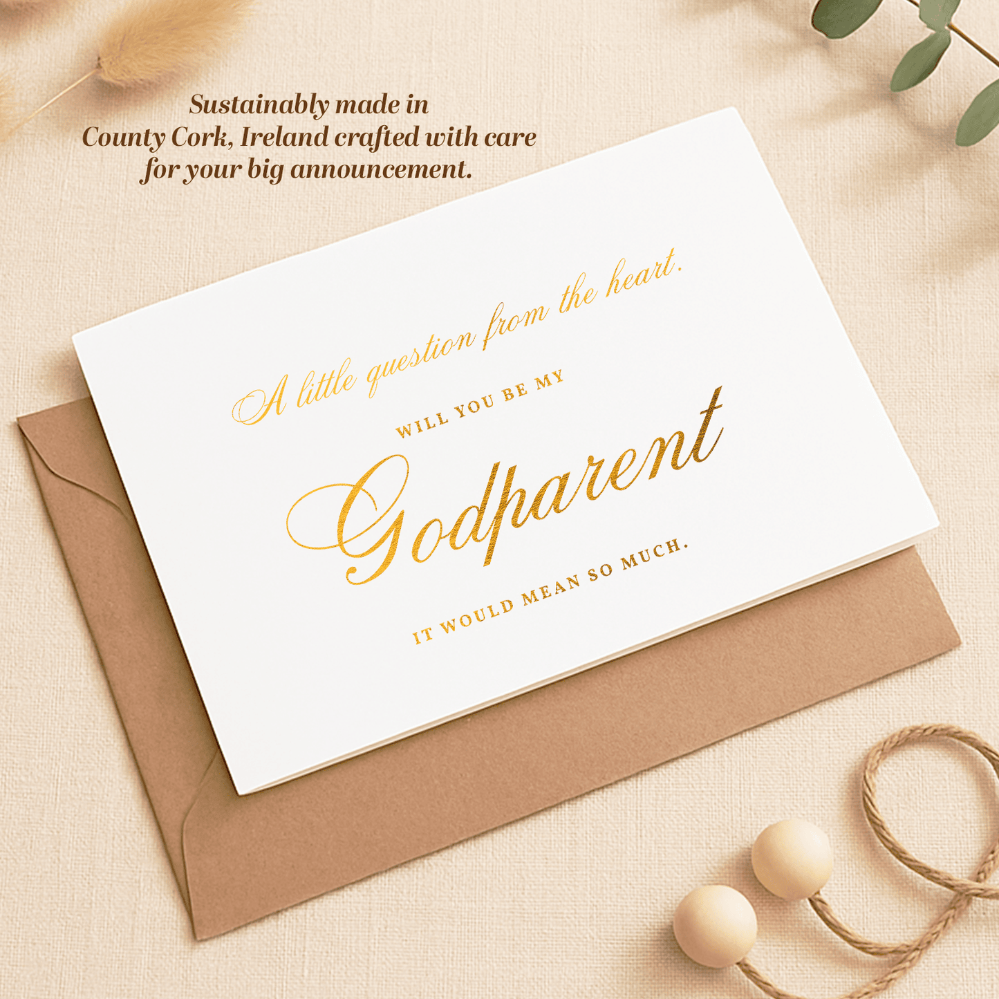 Godparent Proposal Card | Gold Foil Keepsake - Greeting Card - Printarelle