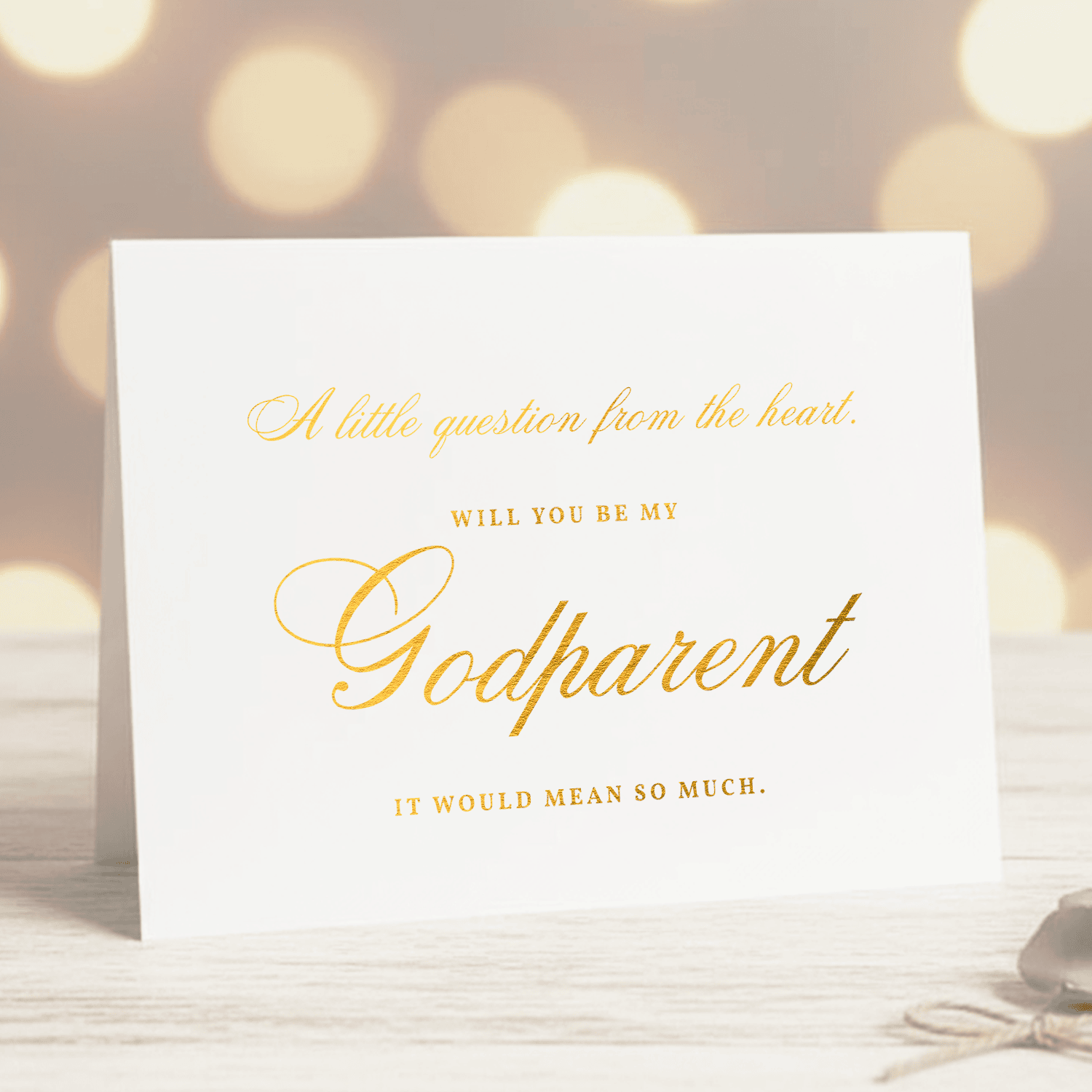 Godparent Proposal Card | Gold Foil Keepsake - Greeting Card - Printarelle