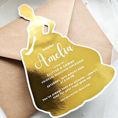 Personalized Princess Foil Card – Custom Royal Event Invitation