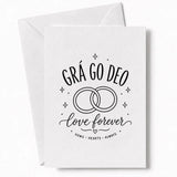 Handmade - Greeting Card - Irish Wedding Rings Card – Grá Go Deo Love Forever | Ireland