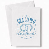Handmade - Greeting Card - Irish Wedding Rings Card – Grá Go Deo Love Forever | Ireland