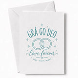 Handmade - Greeting Card - Irish Wedding Rings Card – Grá Go Deo Love Forever | Ireland