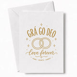 Handmade - Greeting Card - Irish Wedding Rings Card – Grá Go Deo Love Forever | Ireland