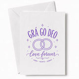Handmade - Greeting Card - Irish Wedding Rings Card – Grá Go Deo Love Forever | Ireland