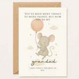 This sweet and soft Father’s Day card by Printarelle captures a new title in the most adorable way, featuring a little