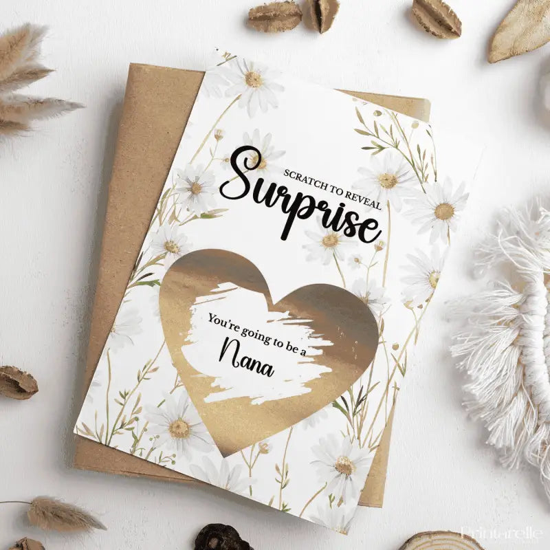 Grandmother Pregnancy Announcement Scratch Card - Nana - Greeting Card