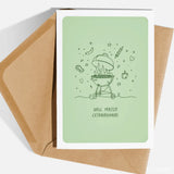 Crown him king of the grill with this brilliant card for the dad who takes barbecue very seriously. A bold line art