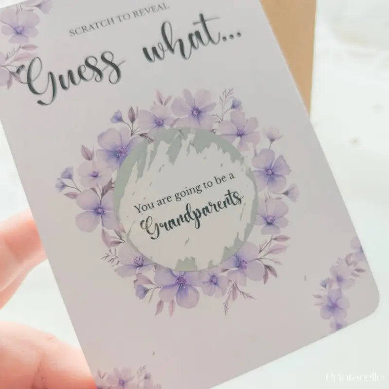 Guess What… Scratch Reveal Card – Personalised Surprise Message - Greeting Card