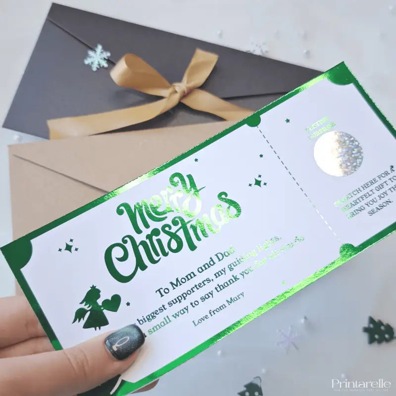Christmas Foil Scratch-Off Ticket - Foil Ticket