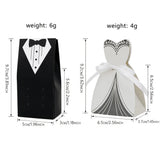 Black and white tuxedo paper gift box with bow tie design from happily ever after personalised bride and groom favour boxes perfect for chocolate hearts or sugar almonds